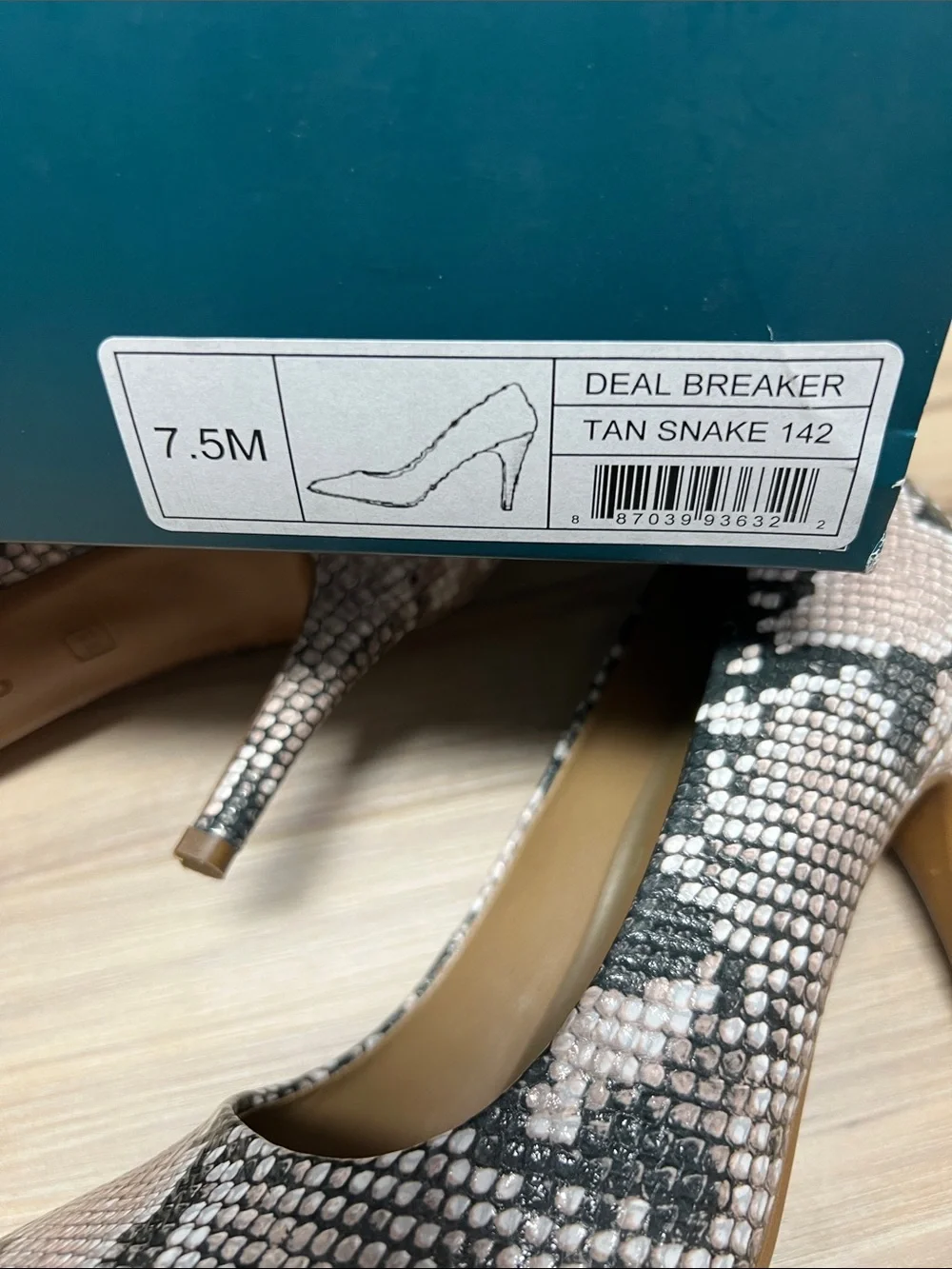 AEROSOLES Pink and Black Snake-Print Pointed Toe Stilettos